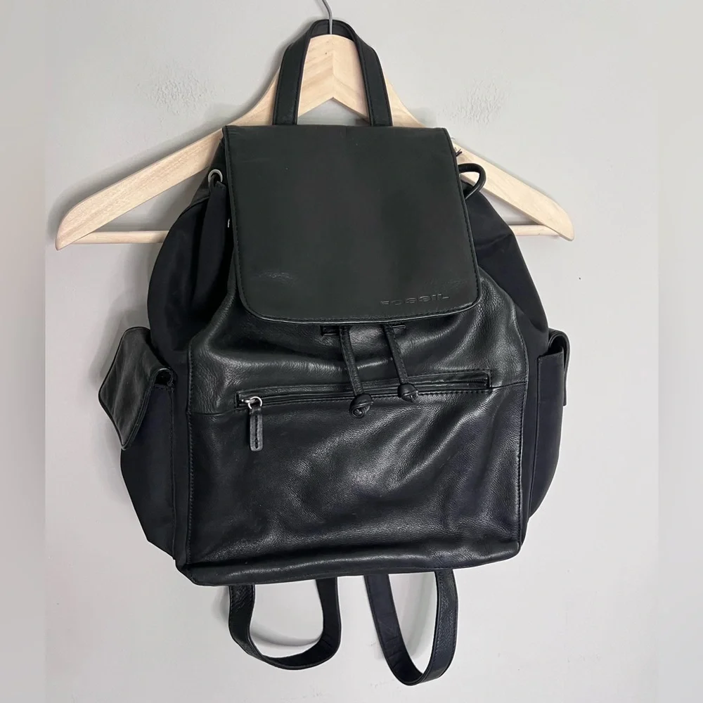 Fossil Vintage Leather Backpack Unisex Shoulder Bag